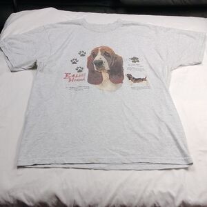 Basset hound men's large sized t shirt
